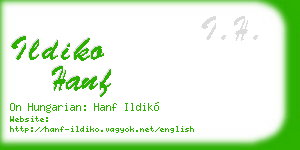 ildiko hanf business card